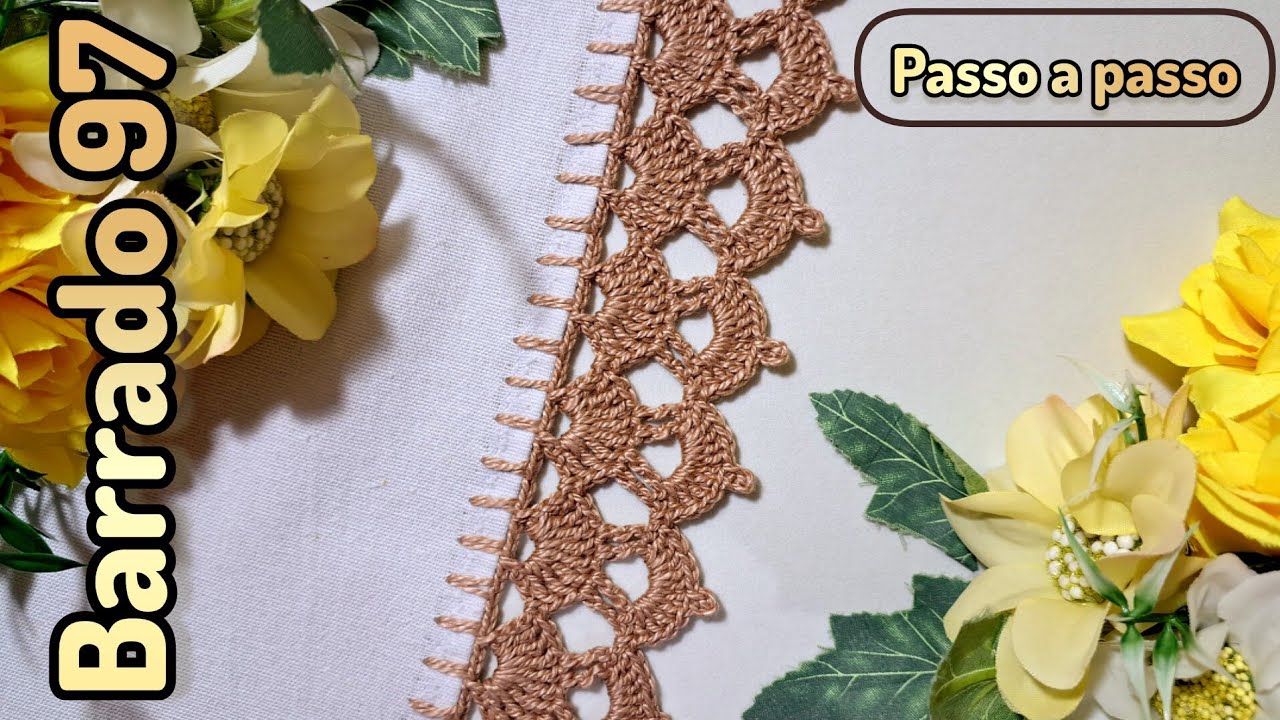 Barrado De Crochê nº 97 Passo a Passo Simples e Fácil de Fazer