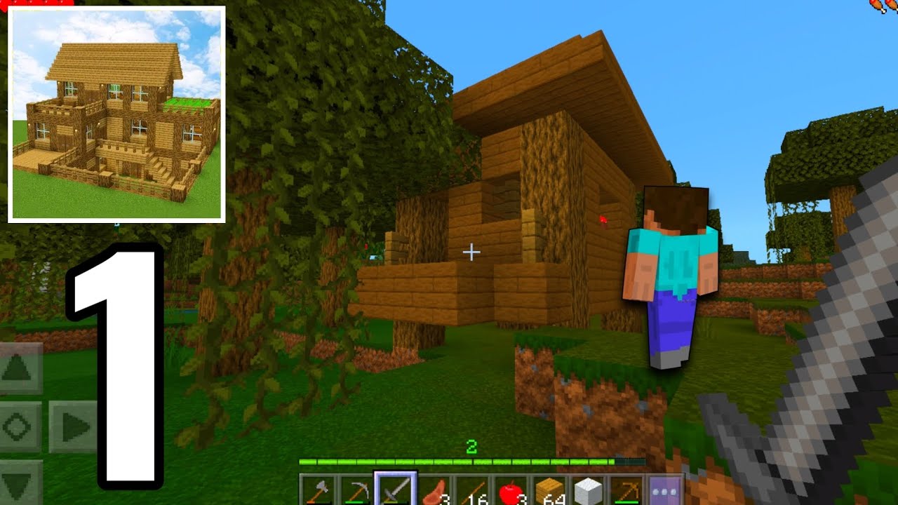 Block Crazy Robo World - WITCH HUT - Survival Gameplay Part 1