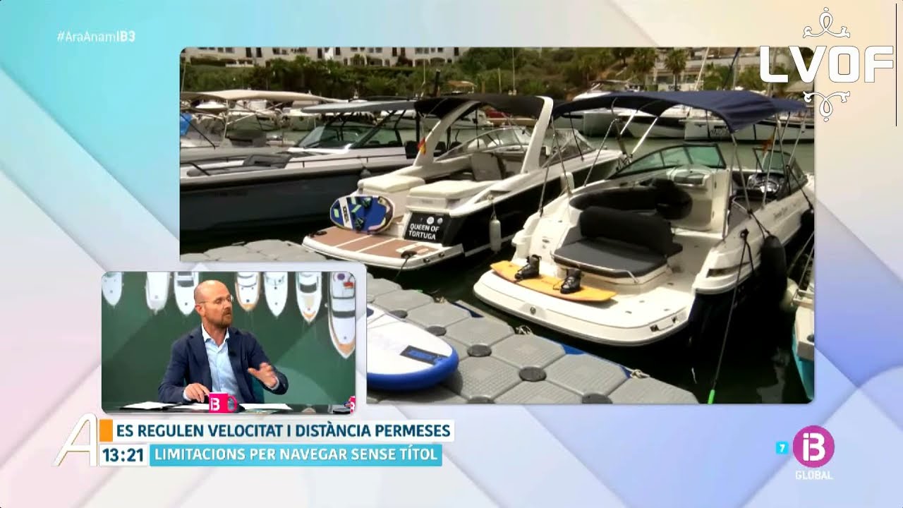 León von Ondarza explica la nueva normativa sobre embarcaciones de recreo sin titulación en IB3 tv
