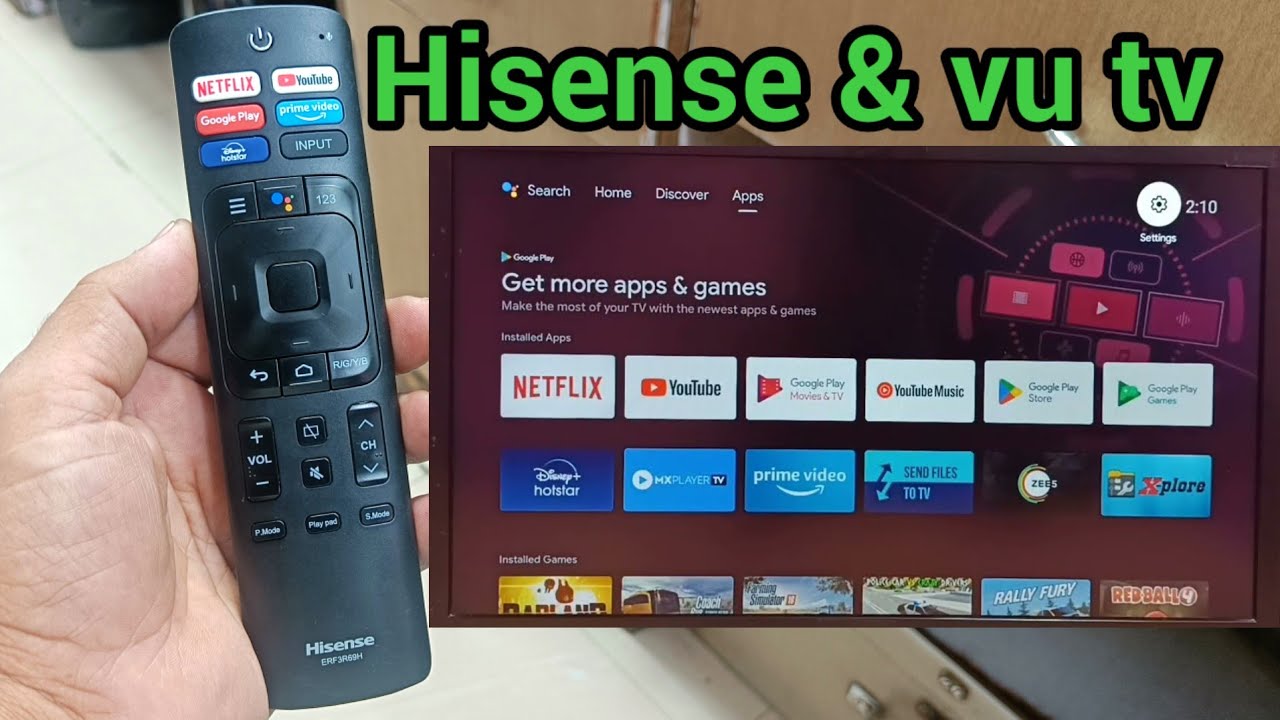 Vu Led tv/ Hisense tv remote pairing