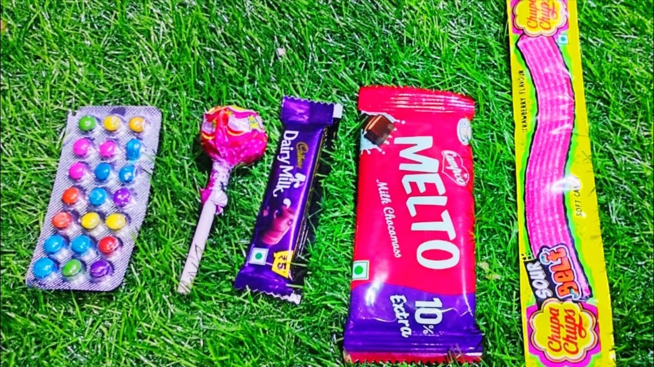 ASMR Most Popular Candys / some lots of colorful rainbow lollipop candy / unpacking chocolate eat🌈🍭🍫