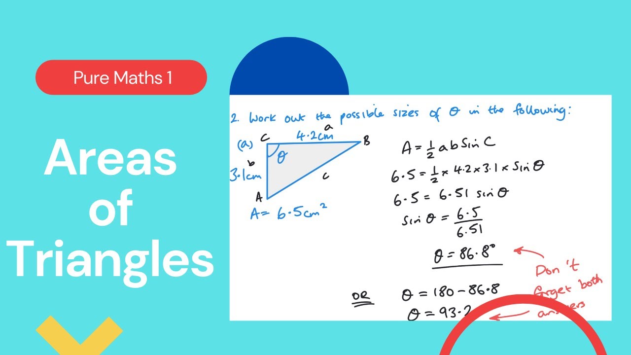Areas of Triangles (Edexcel IAL P1 6.3)
