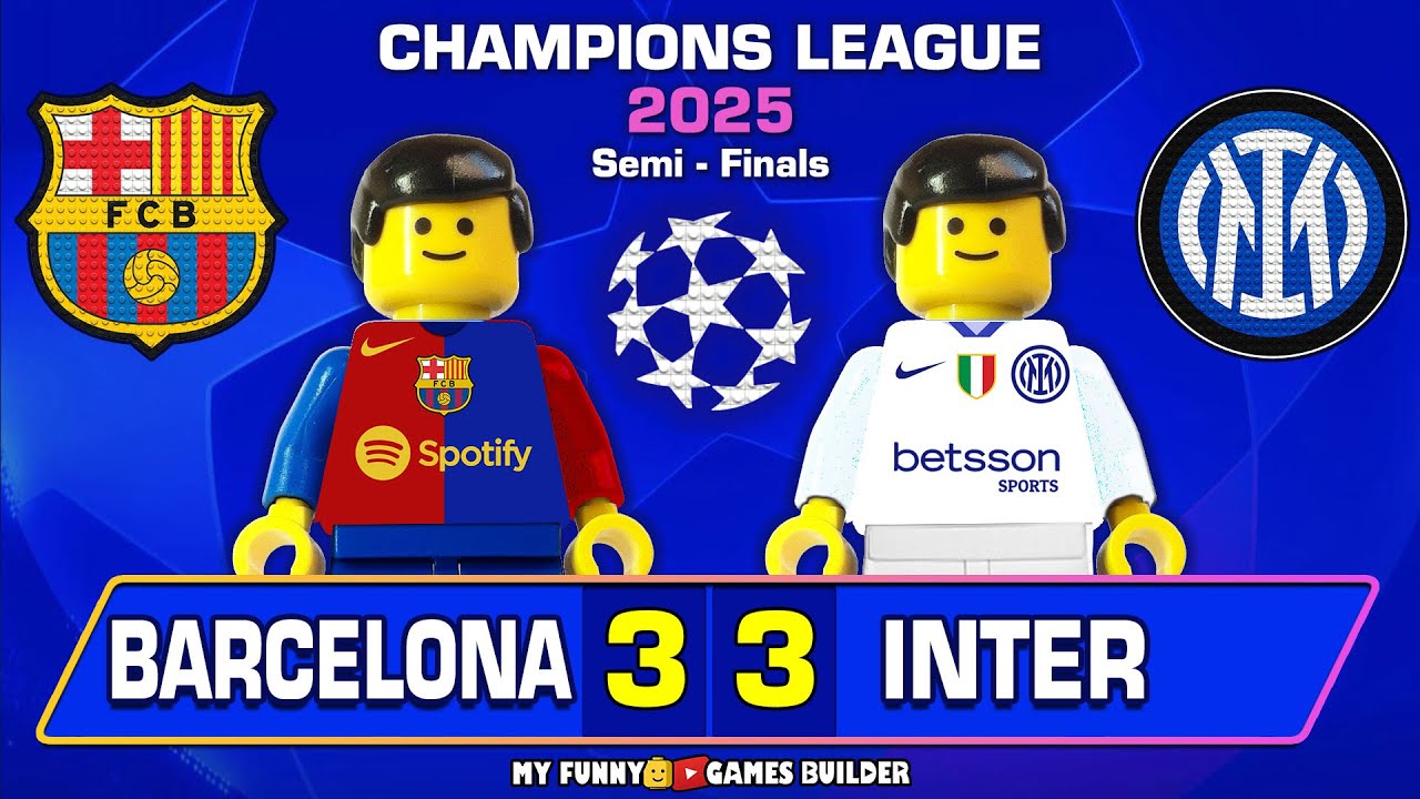 Barcelona vs Inter 3-3 | Champions League 2025 Goals Highlights lego