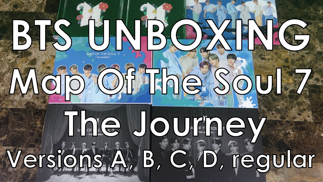 BTS Unboxing - Map of the Soul 7 The Journey versions A, B, C, D and Regular DVD Blu-Ray & Photobook