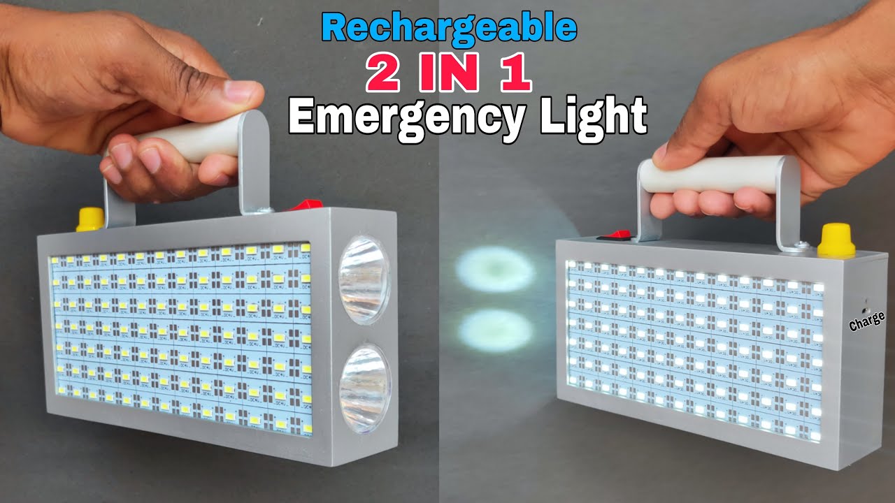 How To Make Rechargeable 2 IN 1 Emergency Light At Home | आसानी से बनाएंHigh Quality Emergency light