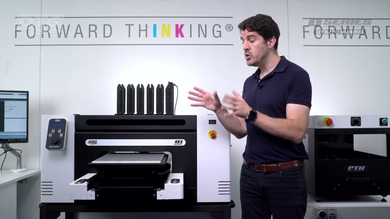 DTG Digital Q-Series DTG/DTF Hybrid printing platform Presentation with Cam