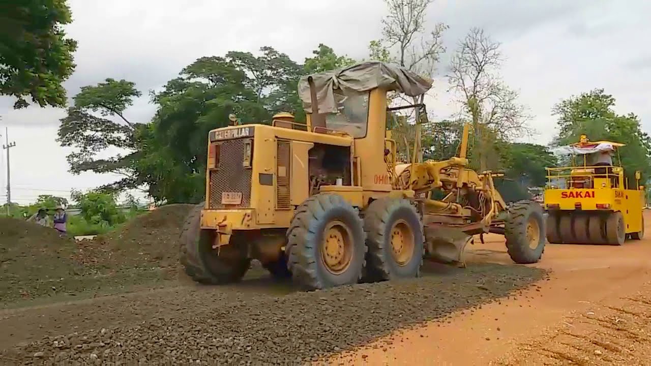 CAT 140G อัดเต็มสูบงานเกี่ยหินคลุก จัดไปสายโหด