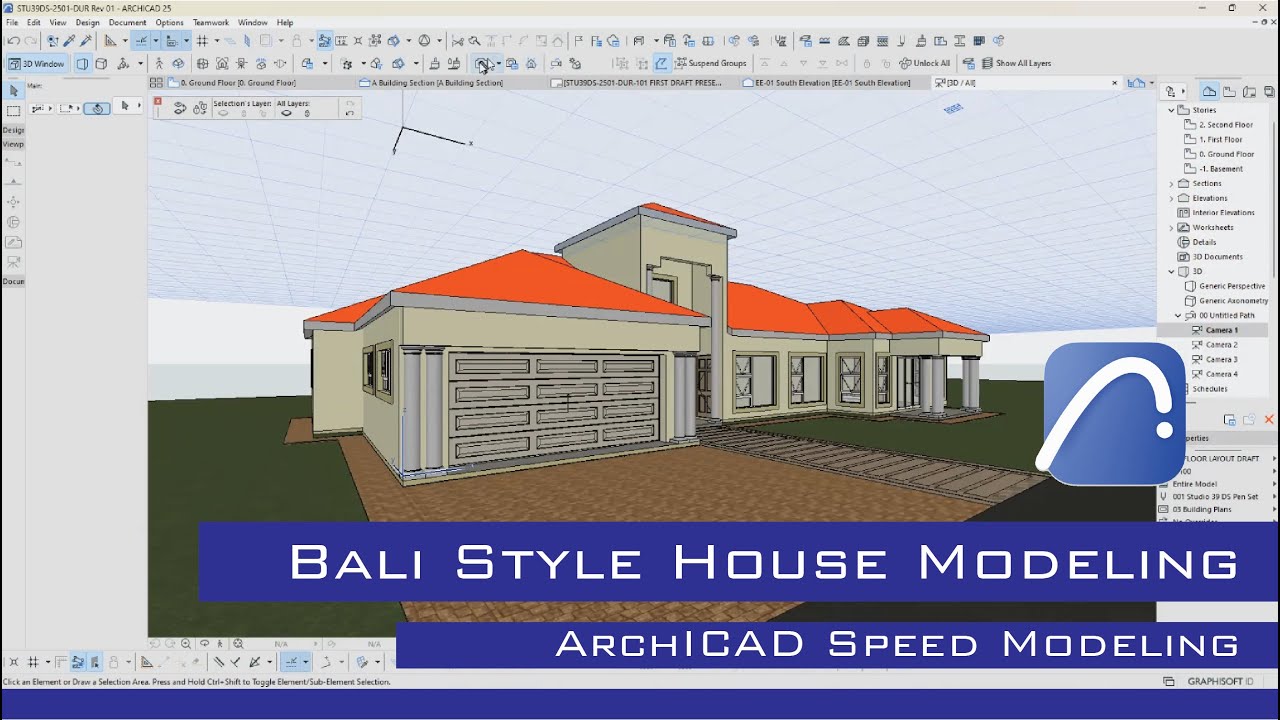 Bali Style House Modeling | Speed Modeling