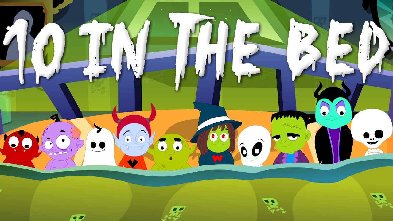 Ten In The Bed | Scary Rhymes | Nursery Rhymes | Counting Song
