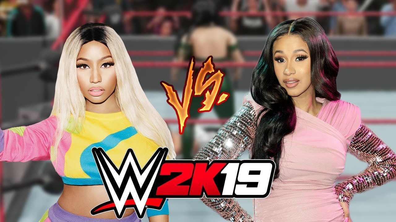 NICKI MINAJ VS. CARDI B! | WWE 2K19 *ONE ON ONE* NORMAL - CELEB MATCH - EP. 2