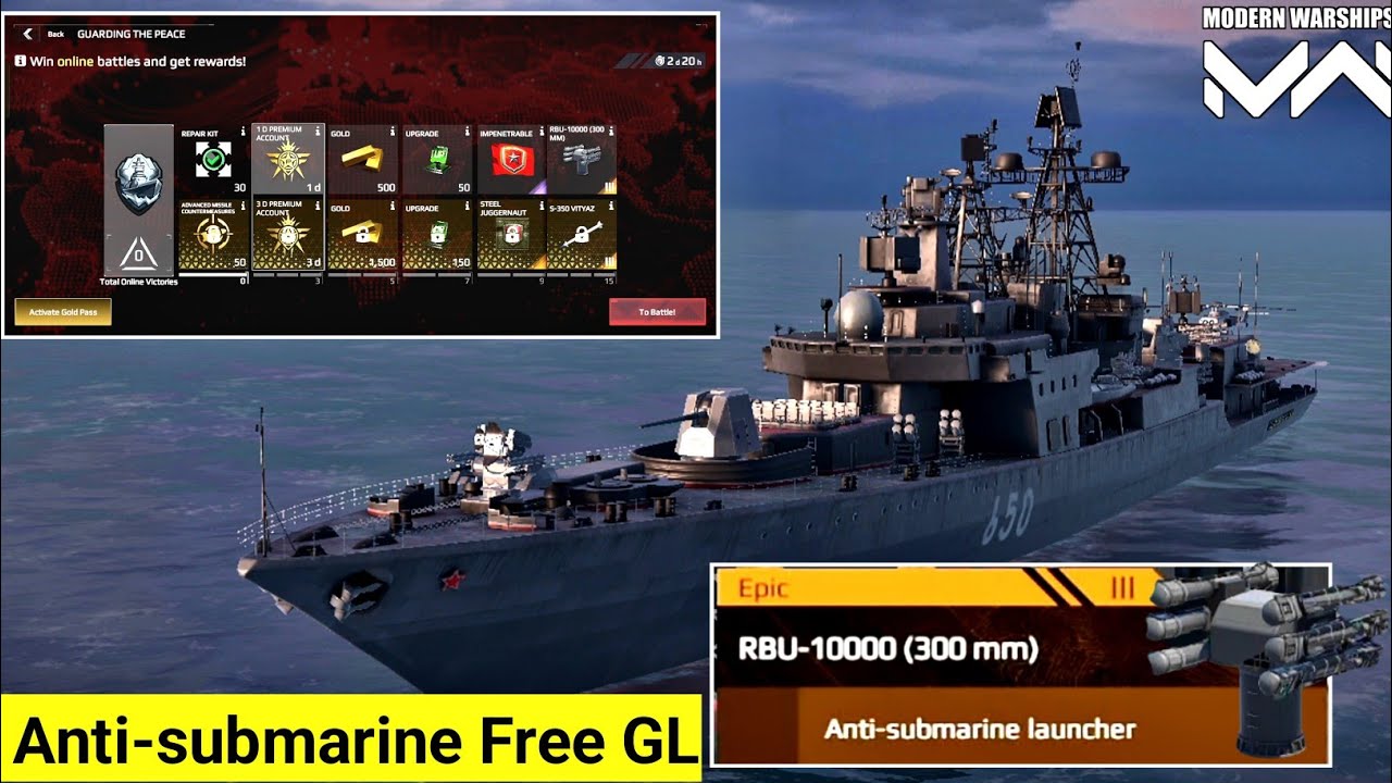 RBU-1000 Anti-submarine Free GL Review & Test Modern Warship 