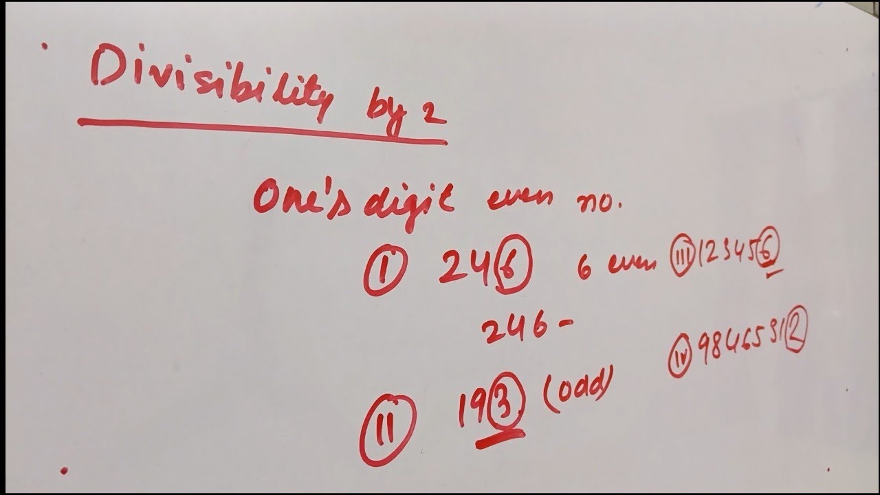 Divisibility by 2 and 3