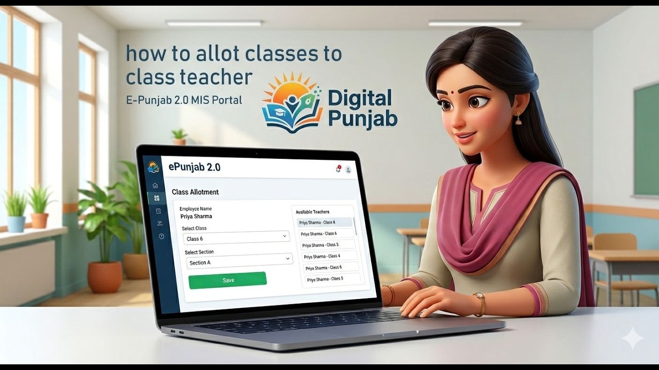 How to Allot Class to Teacher on E-Punjab School Portal (2025-2026) |Full Step-by-Step Guide epunjab