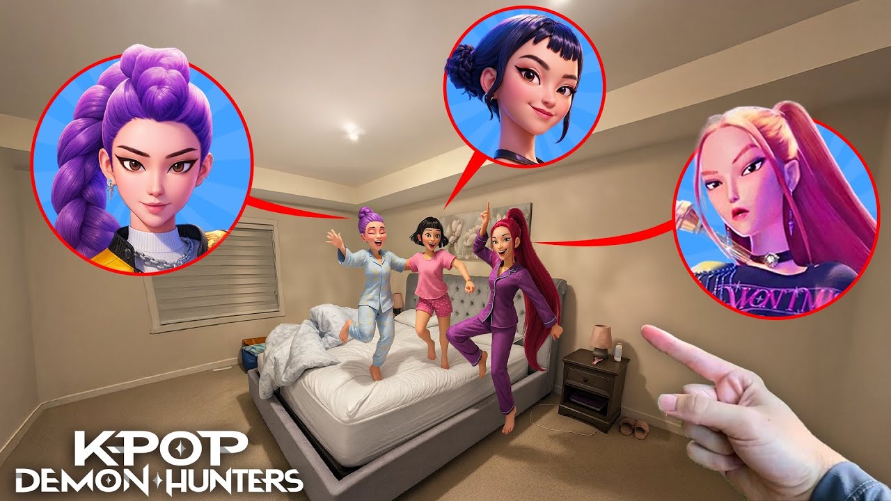 I CAUGHT KPOP DEMON HUNTERS AT A SLEEPOVER IN REAL LIFE!! (RUMI & JINU SHOWED UP)