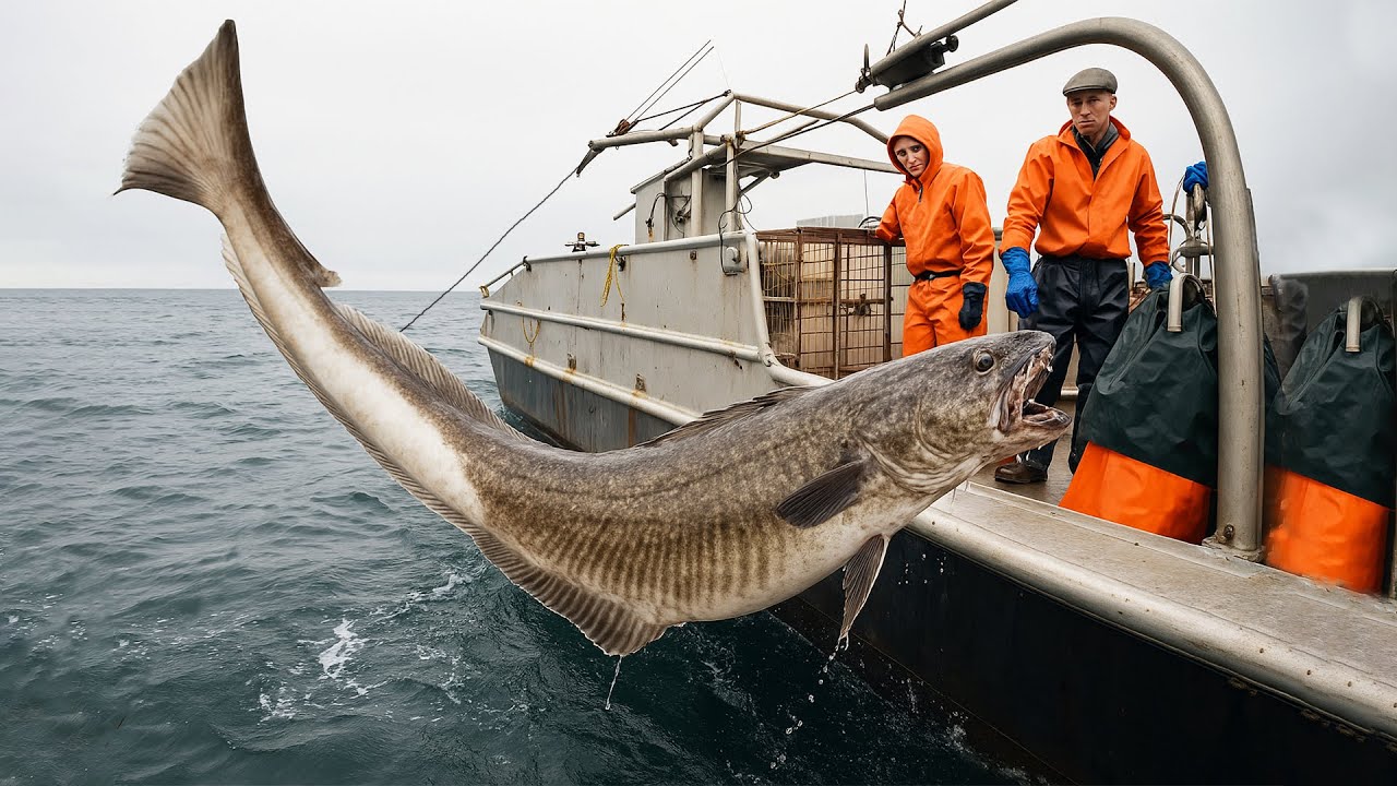 Monster-Heilbutt am Haken! So fangen Fischer mit Langleinen tonnenweise Riesen aus dem Ozean