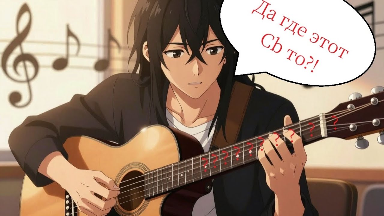 Ноты для гитаристов (Часть 1, гитарный строй и ноты на грифе)