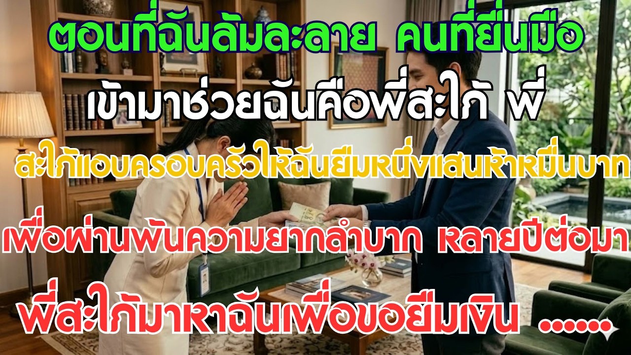 พี่สะใภ้แอบให้ฉันยืมเงิน 1.5 แสน เพื่อผ่านพ้นวิกฤต ฉันน้ำตาคลอเบ้าคุกเข่าลง