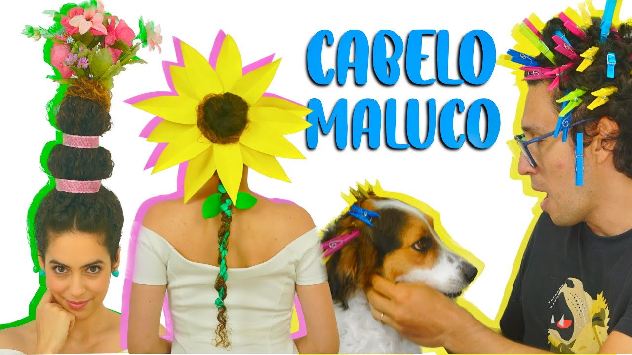 5 PENTEADOS LOUCOS e DIVERTIDOS pro DIA do CABELO MALUCO! Paula Stephania