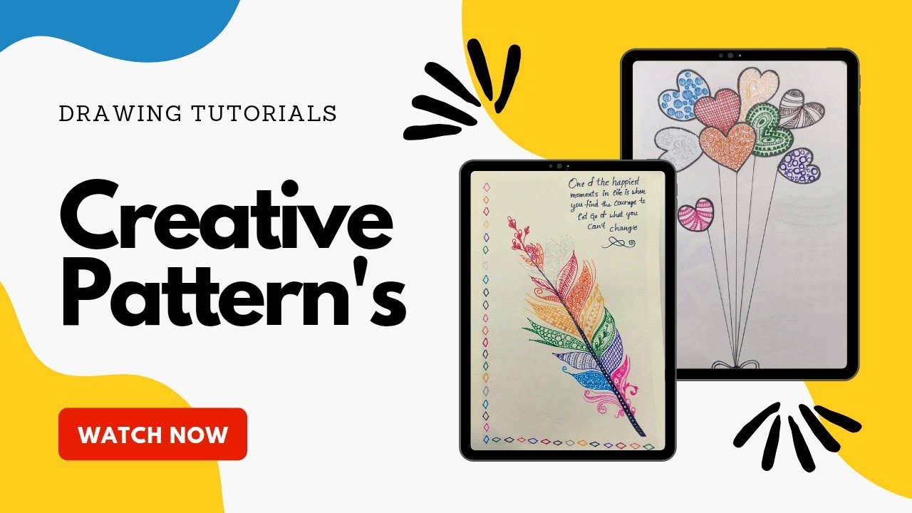 Different types of beautiful pattern design drawing | Colourful Pattern Designs @InfinitySri