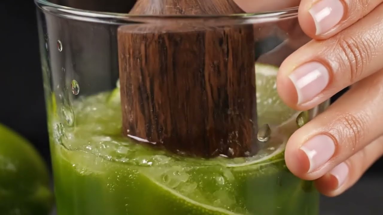 ASMR Making a Caipirinha: Crushing Lime & Ice Sounds (4K)  #ASMR  #DrinkASMR  #Satisfying #NoTalking