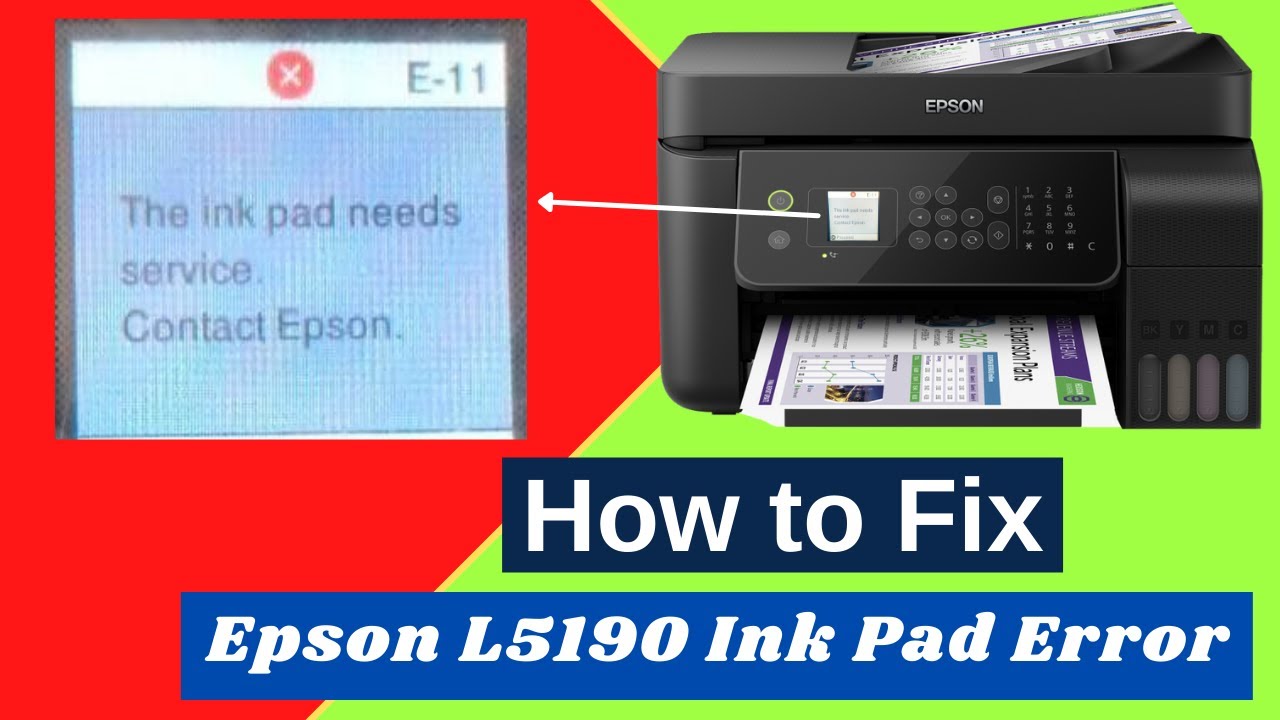 Fix error e11 error using Epson L5190 Adjustment Program [Reset Tool]