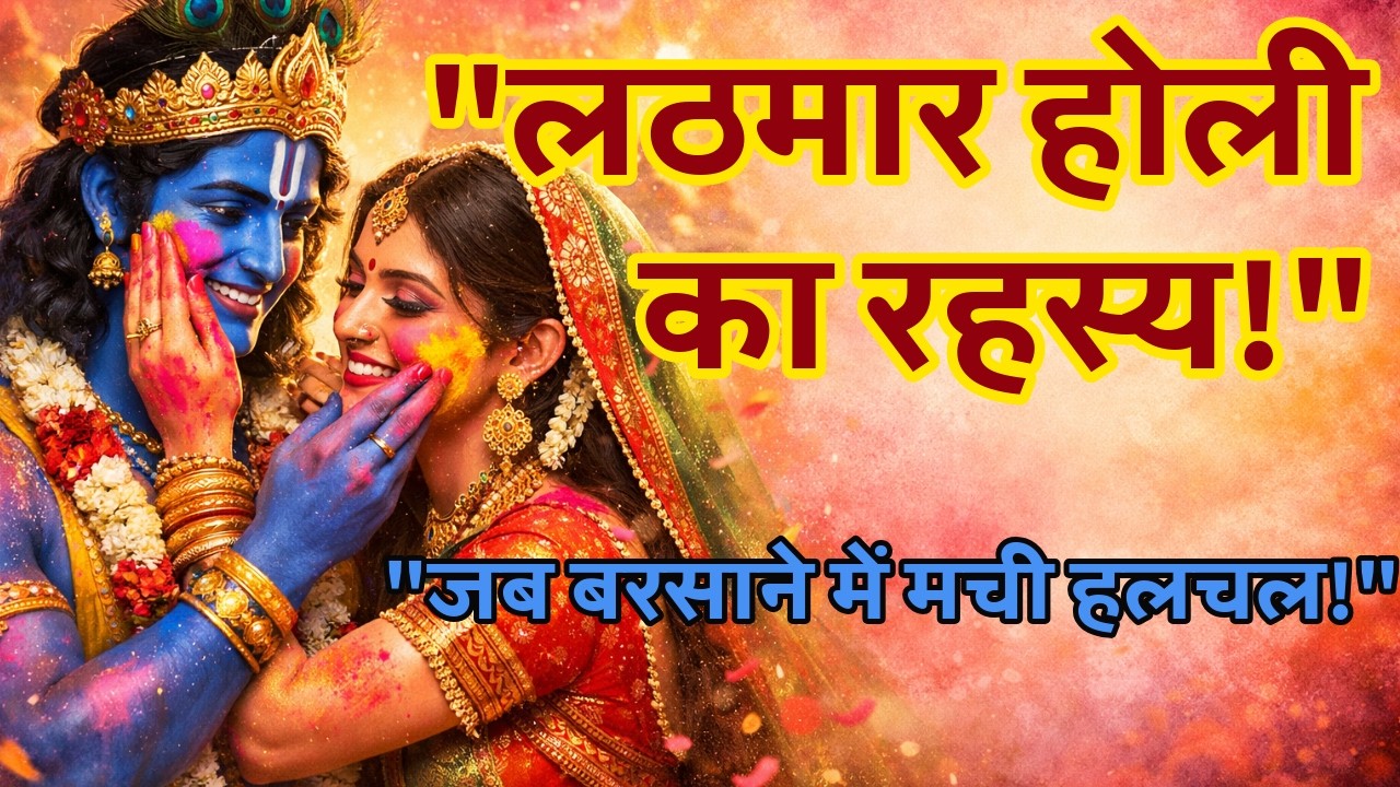 बरसाने की लठमार होली का असली रहस्य लठमार होली की शुरुआत कैसे हुई जब बरसाने में राधा ने उठाई लाठीफिर