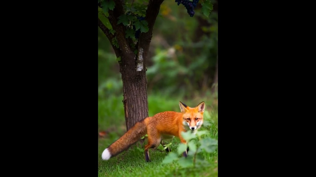 fox  and bunch of grapes