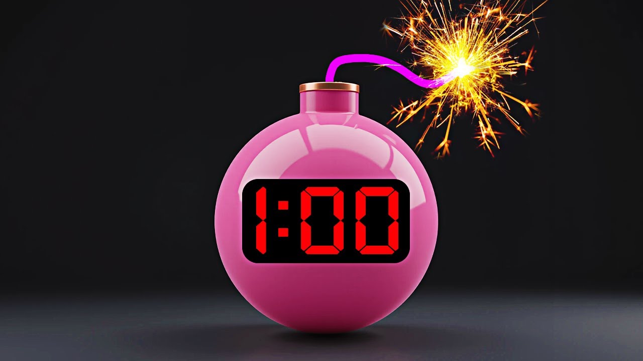1 Minute Timer Bomb - PINK BOMB 💣💣💣