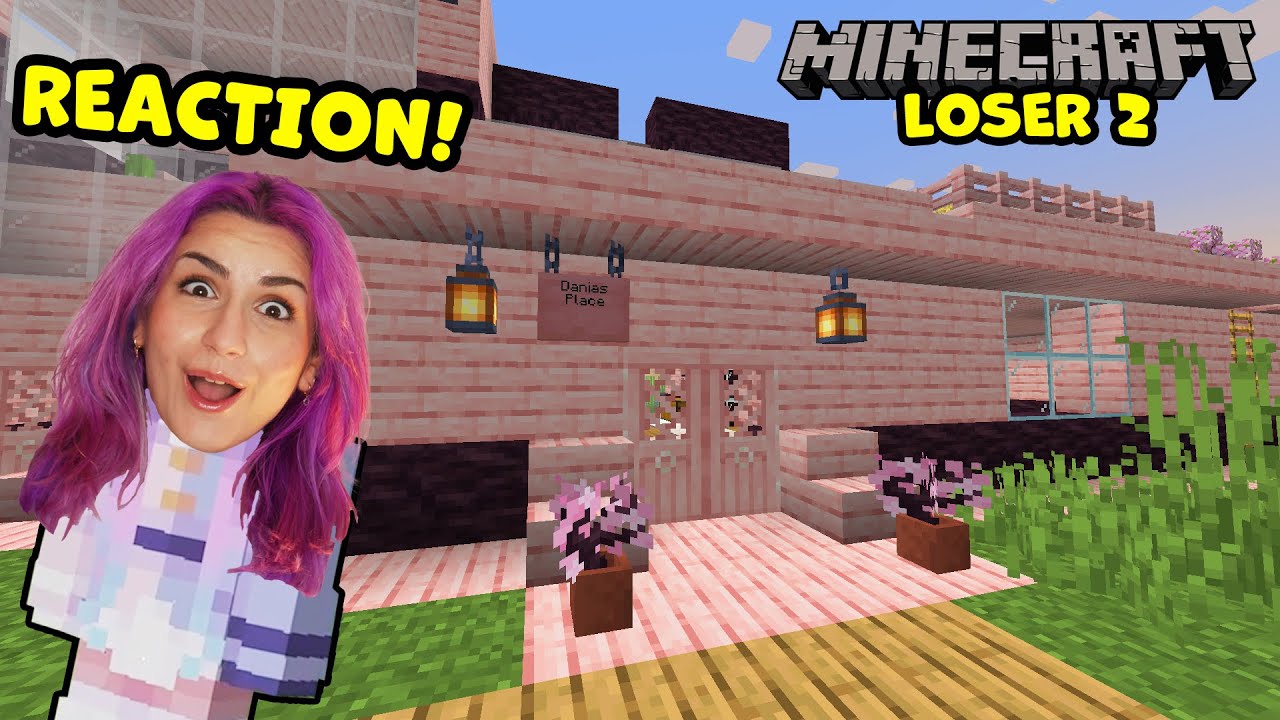 DANIA REAGIERT AUF IHR NEUES PINKES HAUS IN MINECRAFT! Minecraft Loser 2