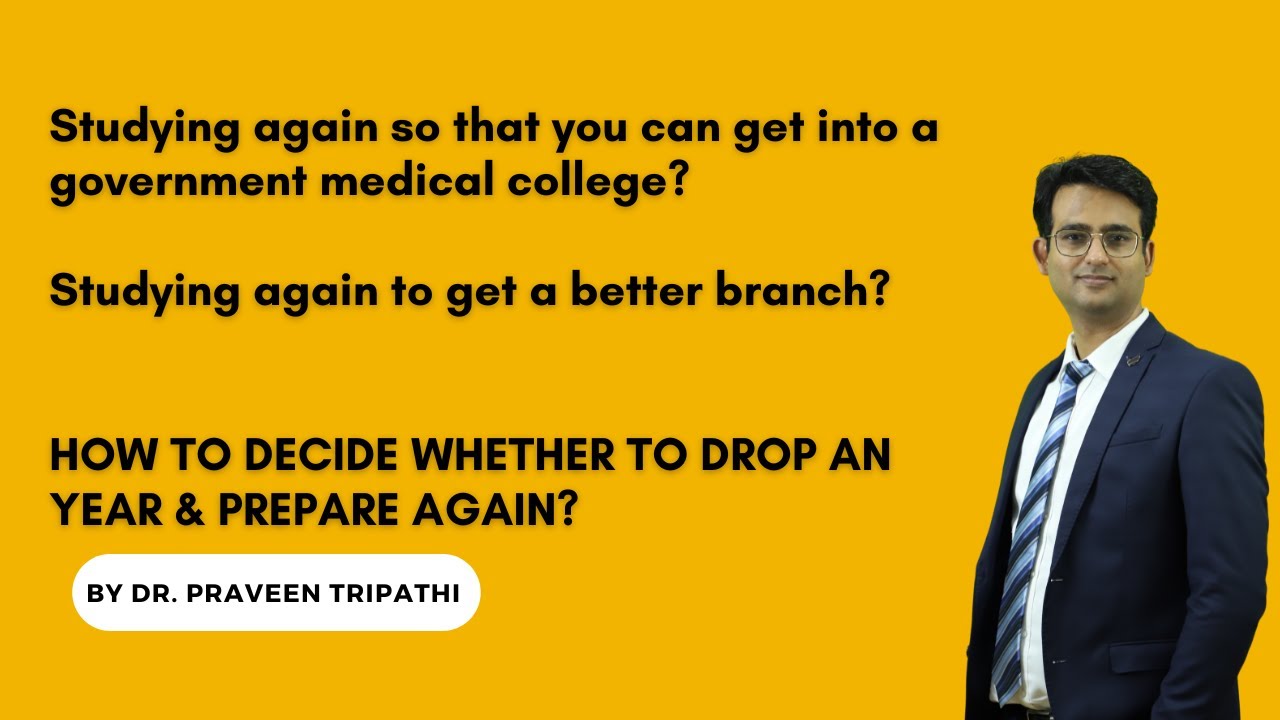 Should you drop a year to get into a better branch/get into a govt medical college? #neetpg