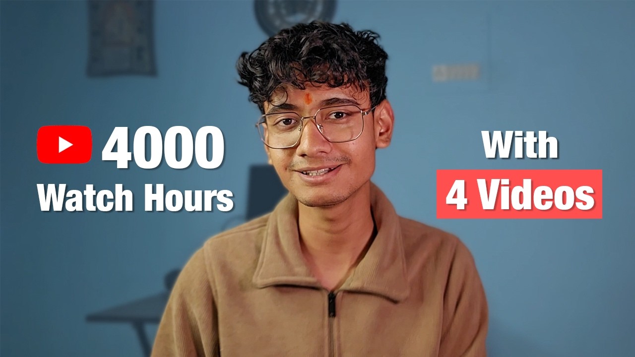 How I completed 4000 Watch Hours (with just 4 videos)