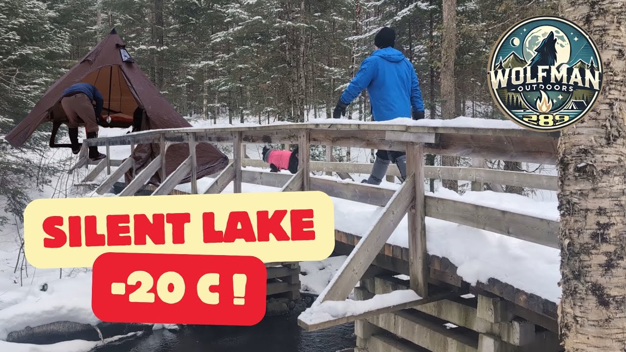 -20°C -4°F Hot Tenting  | Silent Lake Winter Camping Adventure | G.O.N.E.