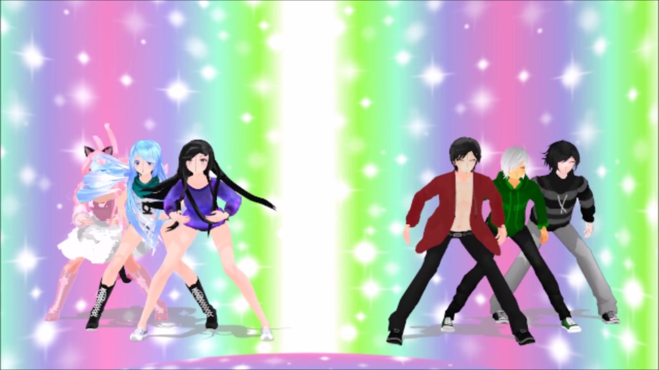 MMD - Aphmau, Aaron, Katelyn, Travis, Kawaii~Chan and Zane - Timber {Aphmau}