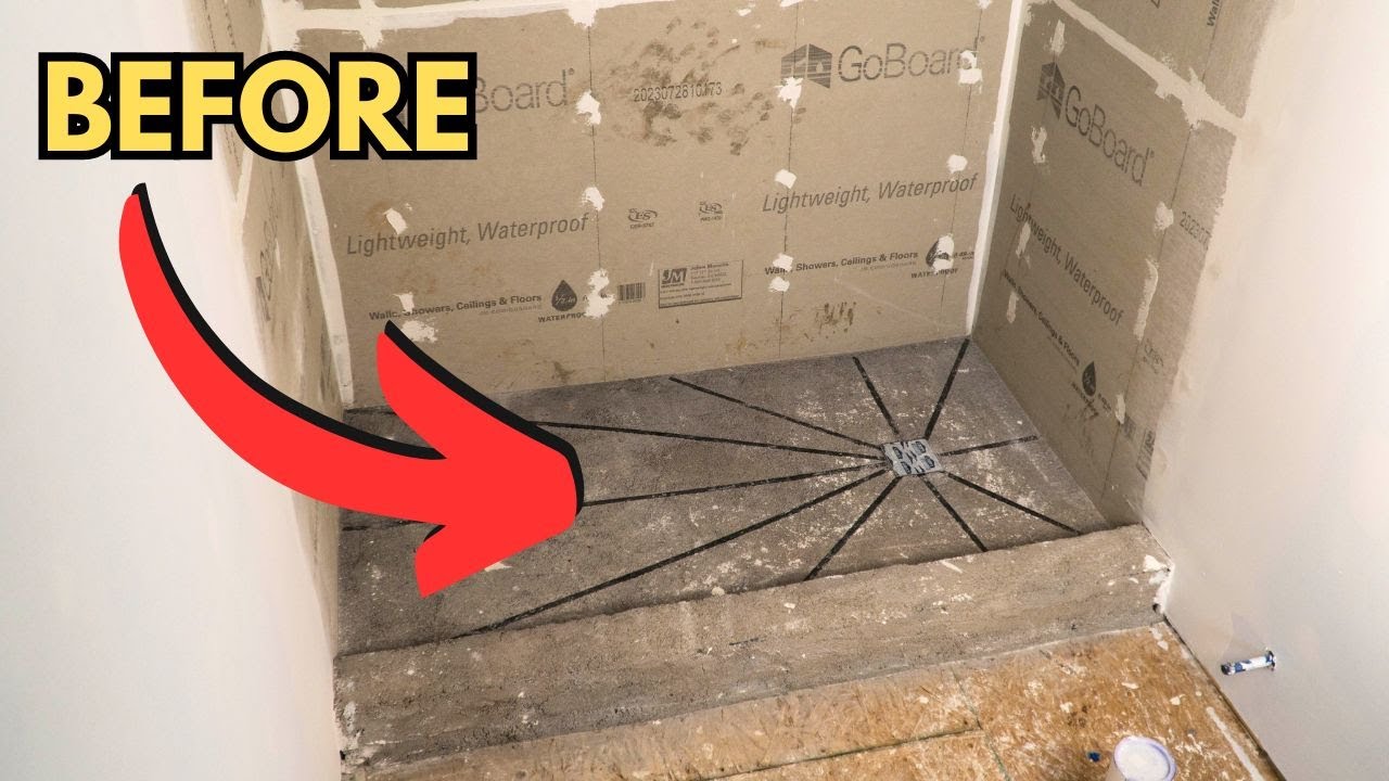SHOWER FLOOR With MOSAIC TILES Turned Out AMAZING! - EP 67