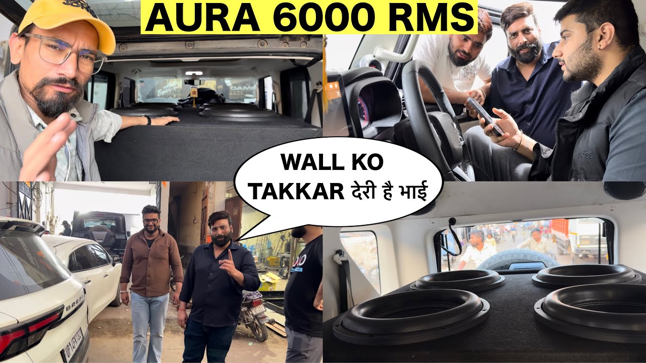 AURA 6000 rms installed in Thar ROXX ! 4 15 inch 🔥❤️ ! Full टक्कर देरी है wall setup को! 