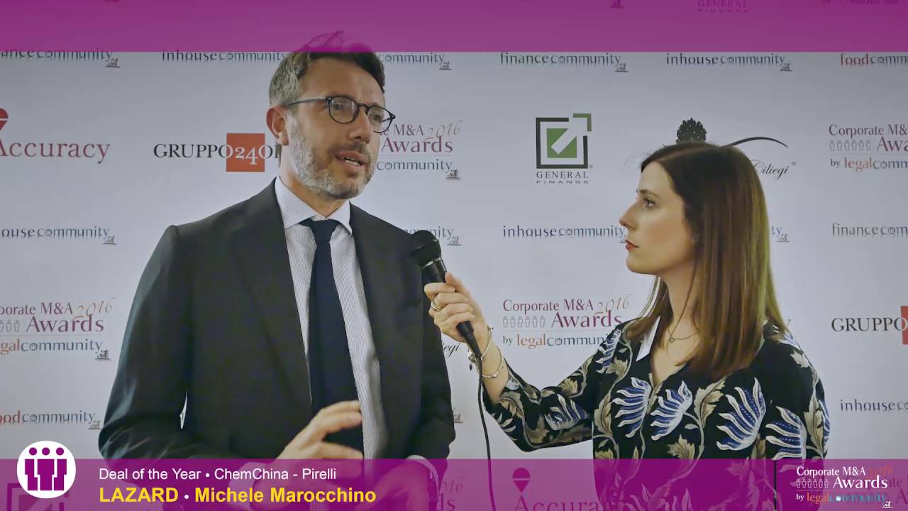 Michele Marocchino - Corporate M&A Awards 2016 by legalcommunity.it