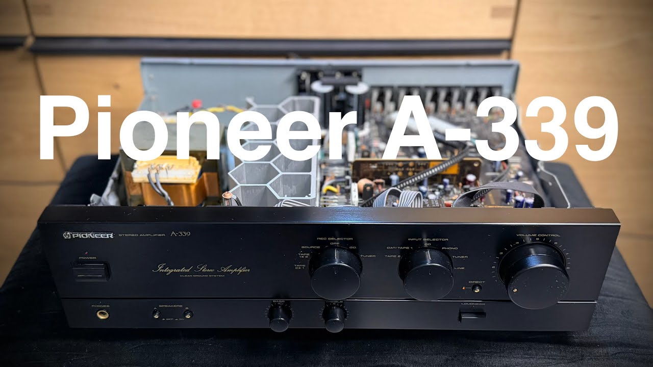 Демонстрация интегрированного усилителя Pioneer A 339, произведенного в Японии.