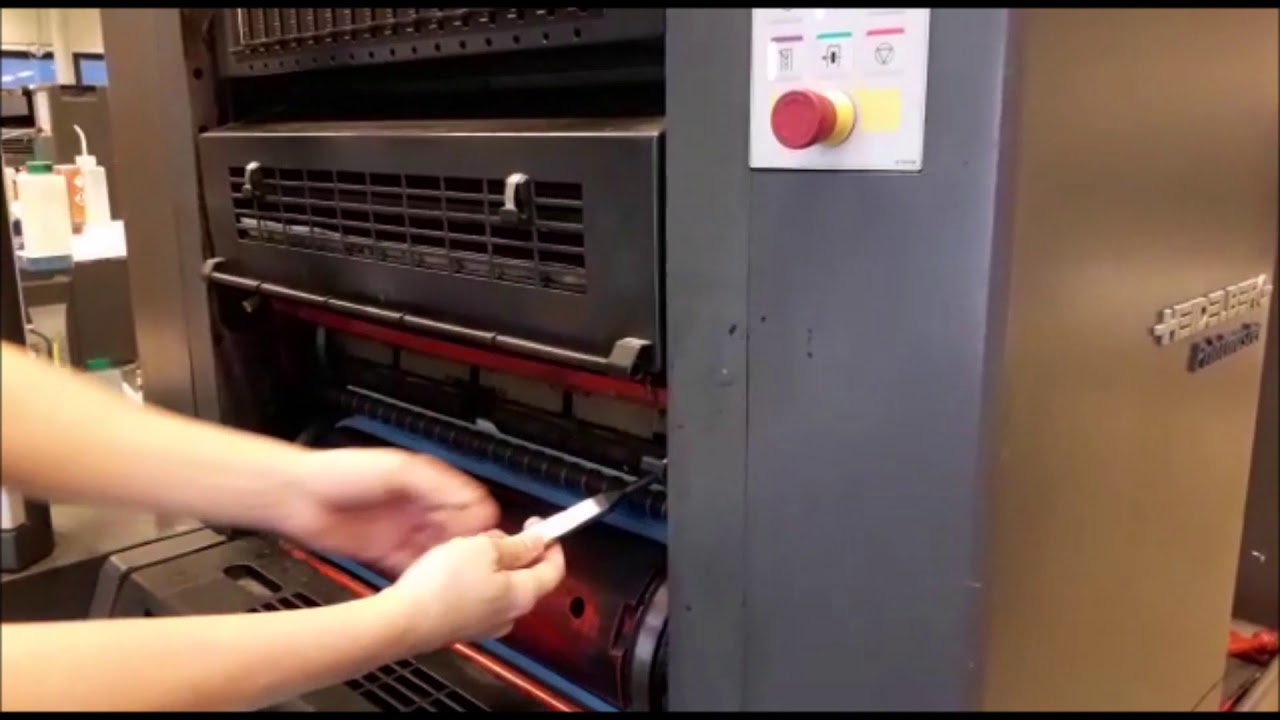 Heidelberg PM 52-2 Plate mounting + printing