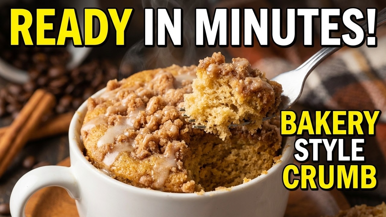 Coffee Crumb Mug Cake Recipe – Quick, Soft, Fluffy & Bakery-Style in Minutes!