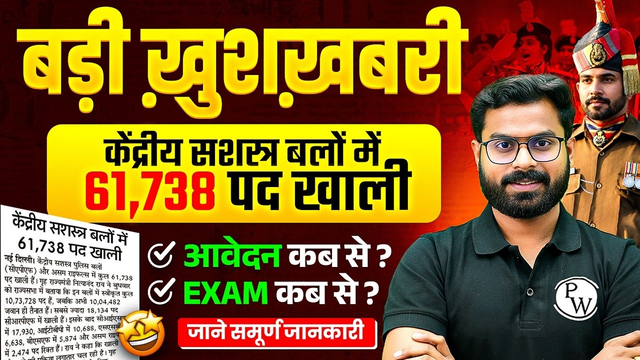 Upcoming Govt Jobs 2026 | Big News😍 61,738 Vacancies in Central Armed Police Forces | Full Details