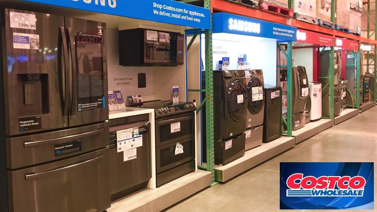 COSTCO KITCHEN APPLIANCES REFRIGERATORS MICROWAVES WASHERS SHOP WITH ME SHOPPING STORE WALK THROUGH