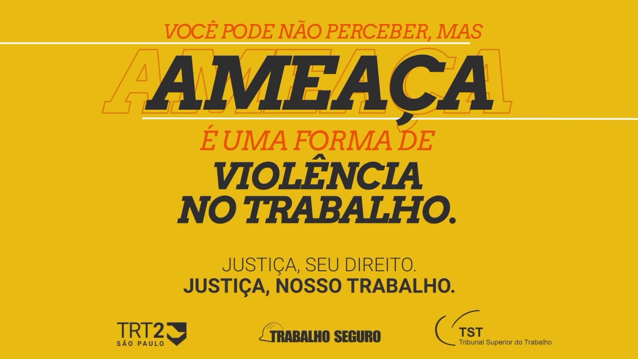Viol&ecirc;ncia no trabalho - Amea&ccedil;a