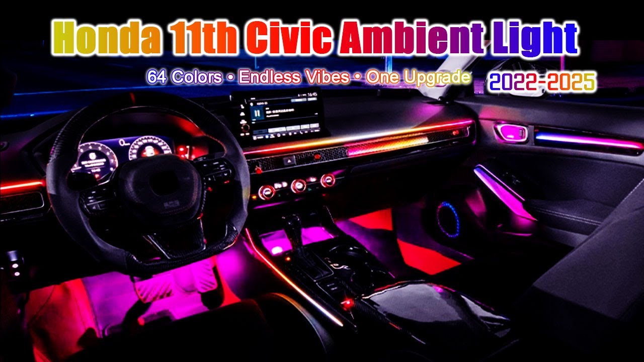 【CarAkits】 Honda Civic 11th Gen Ambient Lighting Upgrade | Dynamic Flow Interior Lights ✨