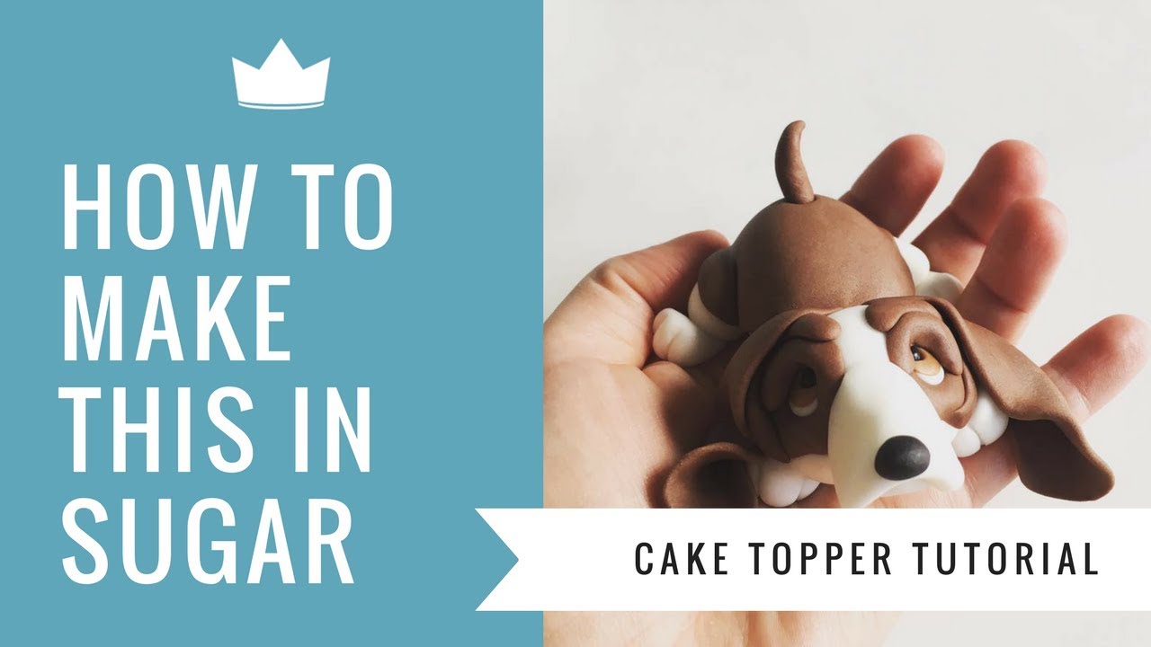 How to make an Basset Hound Cake Topper - Cake Decorating Tutorial