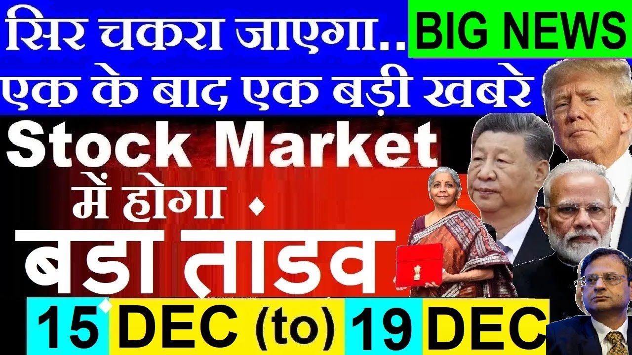 बाप रे बाप😮 एक के बाद एक बड़ी खबरे🟥 Share Market में बड़ा तांडव होगा😮🟥 Dalal Street Week Ahead , smkc