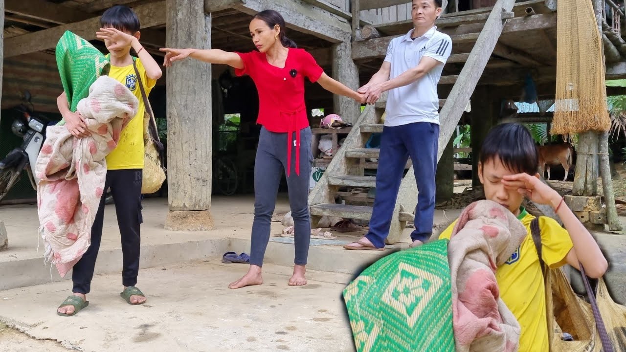 The boy burst into tears when his cruel stepmother kicked him out of the house | Orphan thủ An