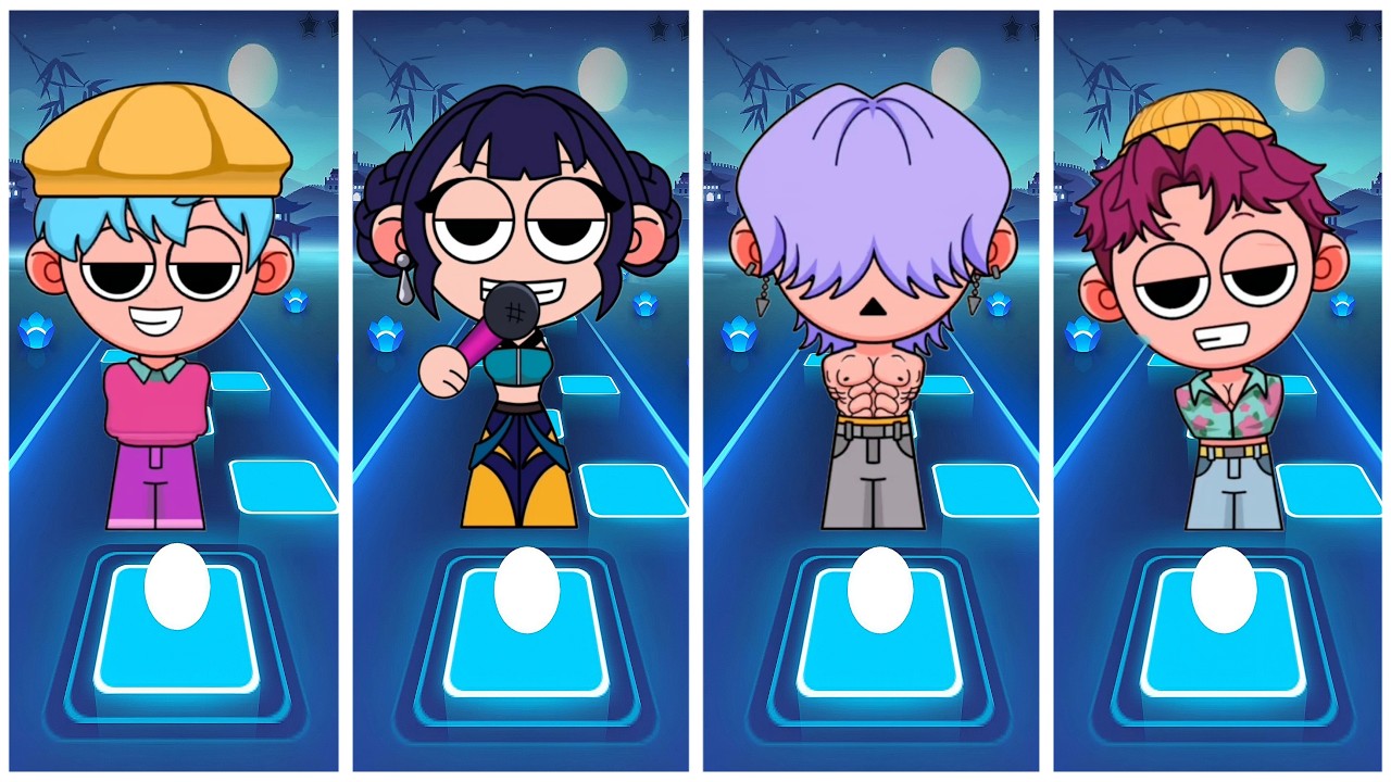 Kpop Demon Hunters 🆚 SAJA Boys 🎮 Tiles Hop EDM RUSH