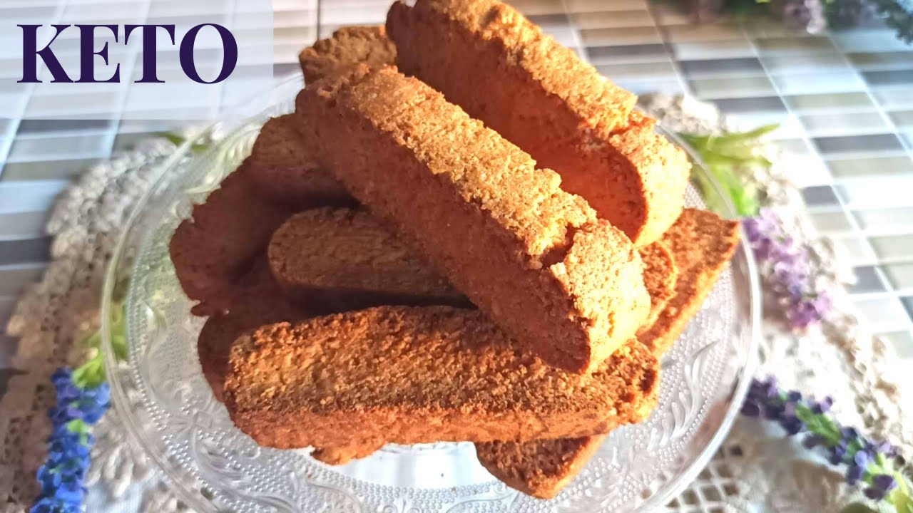 Keto Almond Flour Biscotti Recipe 100% Gluten Free| Almond Cake Rusk #keto #lowcarb #weightloss