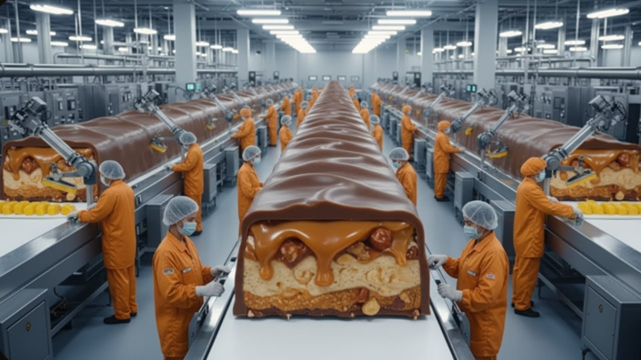 Inside a Snickers Chocolate Factory: From Raw Ingredients to Wrapped Bars (Full Process)