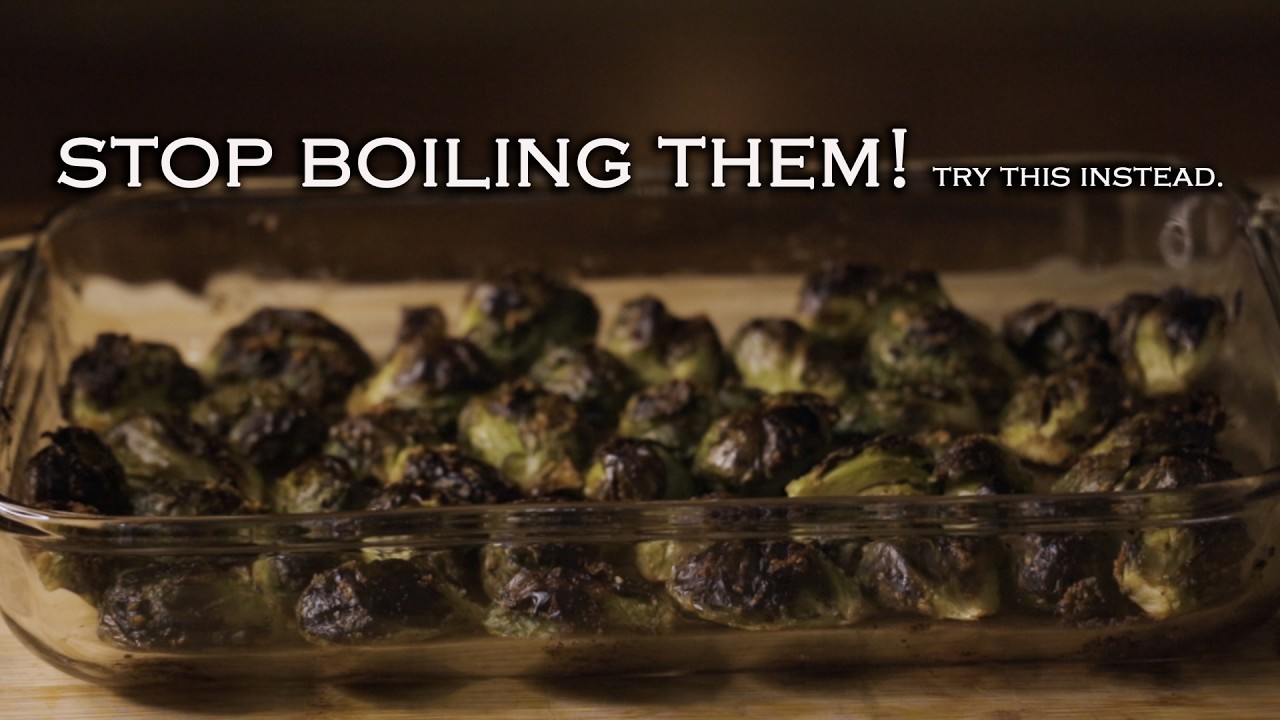 Crispy, Roasted Brussels Sprouts with Honey Garlic Butter Vinaigrette